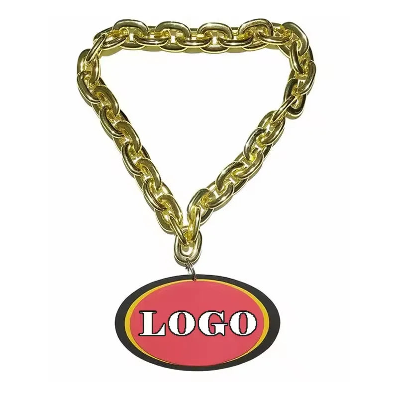 Team Necklace Custom Big Gold Plated Chain Plastic 3D EVA Foam Fan Chain Baseball Chain Hot Fashion Sports Anniversary