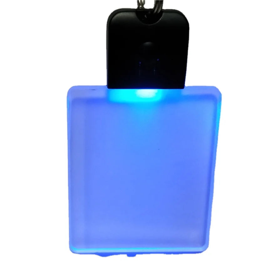 Blank Clear Acrylic Modern 3D LED Keychain RGB 7 Colors Portable Customizable