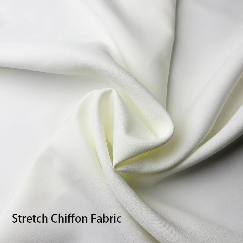 RTS Wholesale Double Layer Fabric 4 Way Stretch Cloth Pants Fabric Free Sample High Density Chiffon Fabric