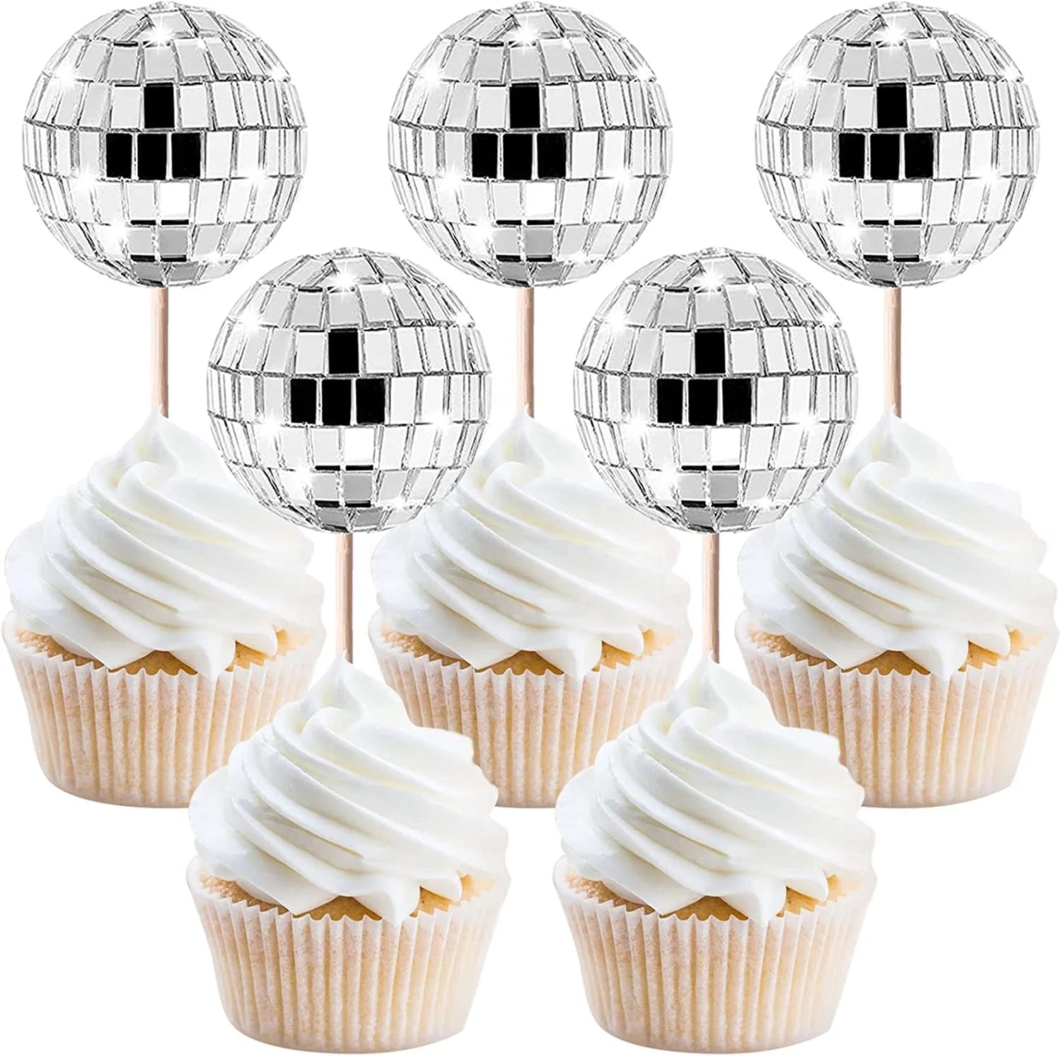 1970s Disco Ball Cake Decorations Disco Theme Cake Picks Disco Ball Cake Toppers