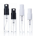 Cheapest Samples Glass Vials Spray Bottle Empty Bayonet Neck 2ml 3ml clear Glass Spray Mini Perfume Bottle with Black Cap