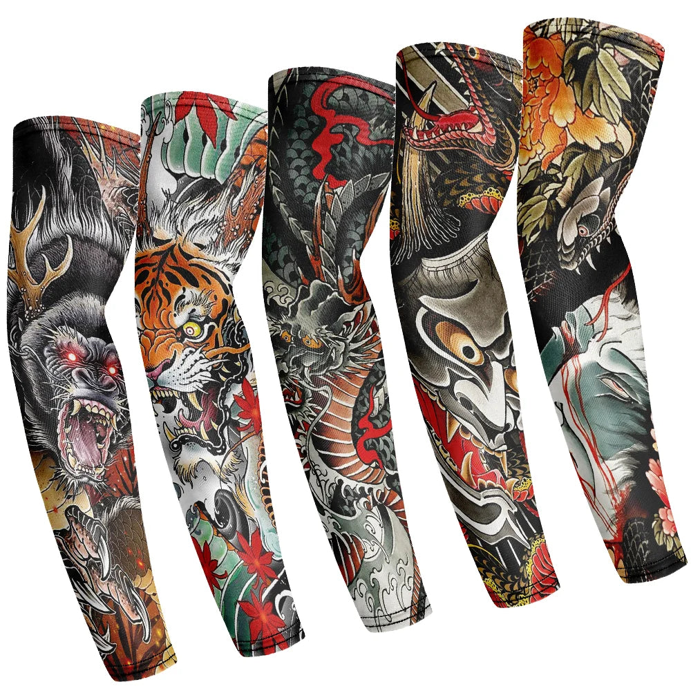 Uv Protection Waterproof Sports Cycling Fishing Basketball Blank Sublimation Custom Logo Printed Compression Arm Sleeves