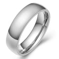 Coolstyle Jewelry's Classic Comfort Fit 6mm GDTC Certified Titanium Steel Ring Shiny Polished Domed Men Women Gemstone
