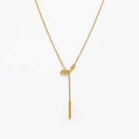 Joolim Jewelry 18K Gold Plated Waterproof Bowknot Tassel Pendant Necklace Stainless Steel Fashion Jewelry Wholesale
