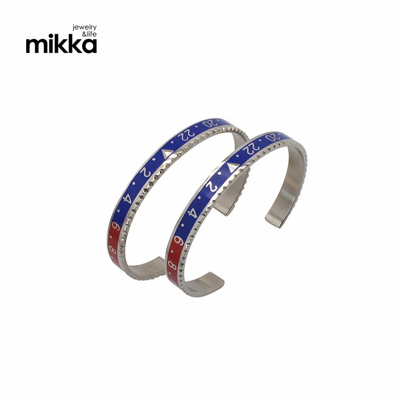 Personalized Silver Plated Custom Cuff Stainless Steel Enamel Fashion Jewelry Bracelets Bangle