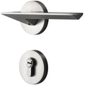 American Style Silvery Lever Door Handle for Hotel Interior Rooms Wooden Door with Zinc Alloy Steel Material Bedroom Bathroom