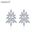 LUOTEEMI Designer Stud Accessory Big Woman Flower Dainty Bridal 2025 Earing Jewelry Diamond Earring Charm