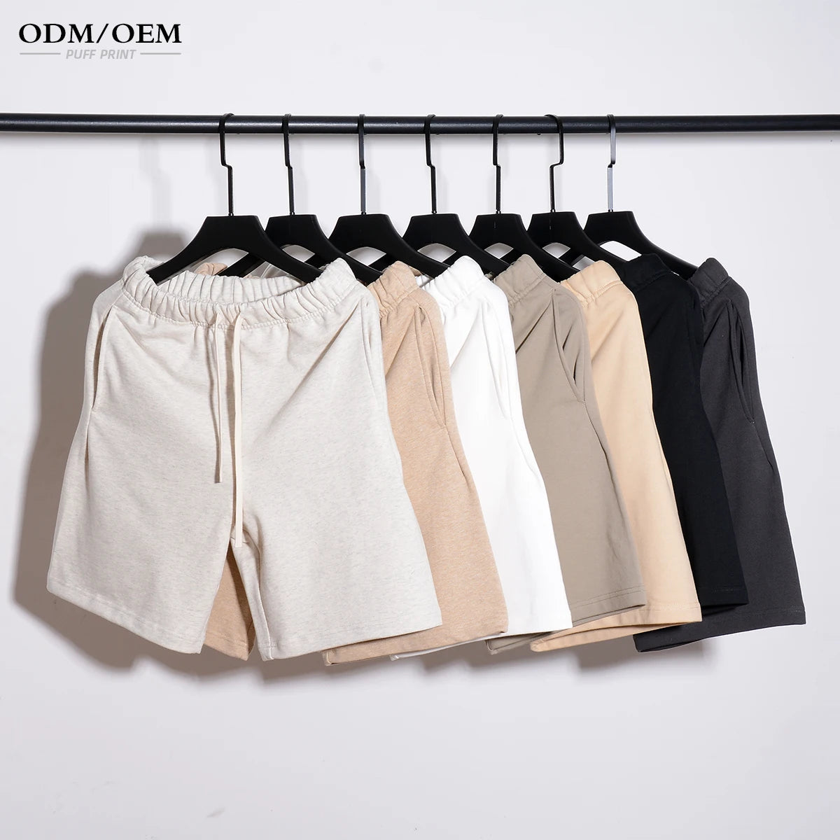 Manufacturer Men Drawstring Shorts Men Custom Brand Street Swear 100% Cotton Casual Sweat Shorts