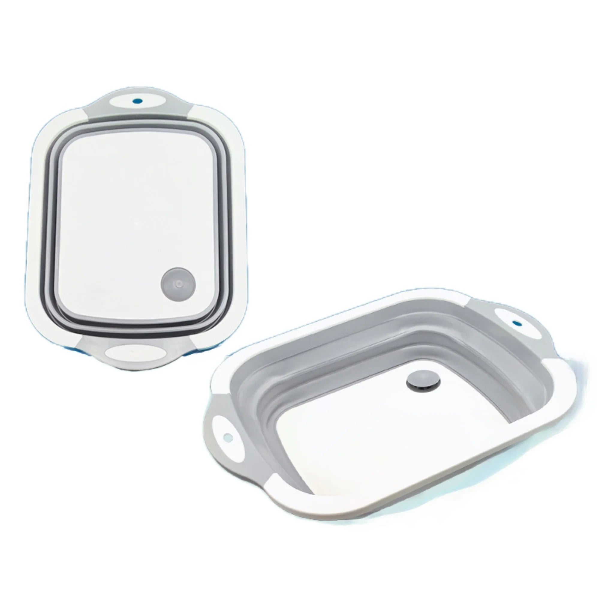 Hot Sale Multi-Function Portable Silicone Cutting Board Foldable Wash Basin with Colander Dishwashing Tub for BBQ Picnics