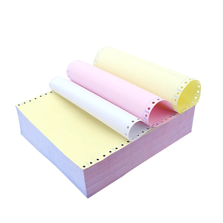 Manufacturer Custom Carbon Less Copy Paper Roll 234 Plys Pink Yellow White