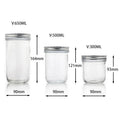 Factory Custom clear Glass Storage Jar Caviar Glass Jar with Metal Lid