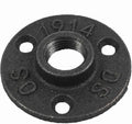 Black Malleable Cast Iron Floor Flange Low Pressure Powder Coated Vintage Industrial DIY Decorative Wall Fittings