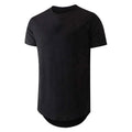 2022 Summer Fashion Custom logo Hem Hip Hop Tees Curved Hem extra Long Line Mens t Shirts