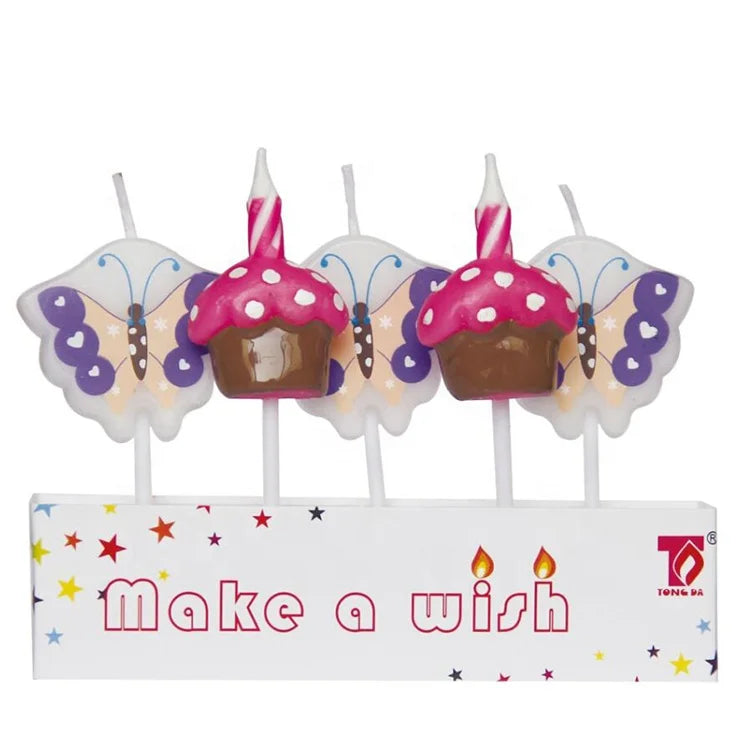 Cartoon Design Candle Happy Birthday Candle Food Grade