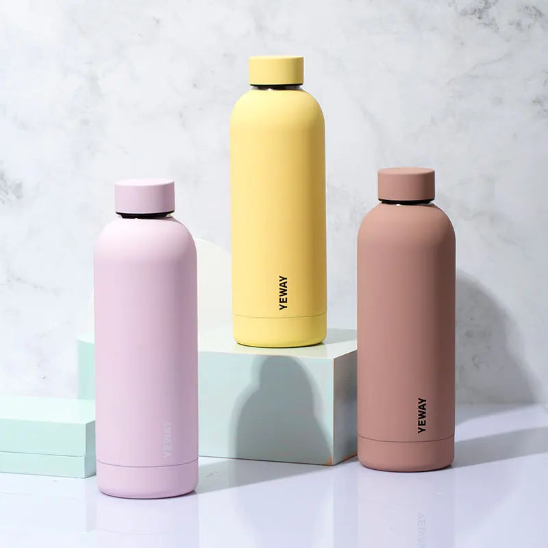YEWAY Custom Double Wall Vacuum Insulated Bottles Small Mouth 350ml 500ml 750ml Stainless Steel Water Bottle