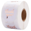 Yiwu Gillian Factory Direct Eco-Friendly Self-Adhesive Gold Foil Text White Background Care Labels Thank You Sticker for Garment