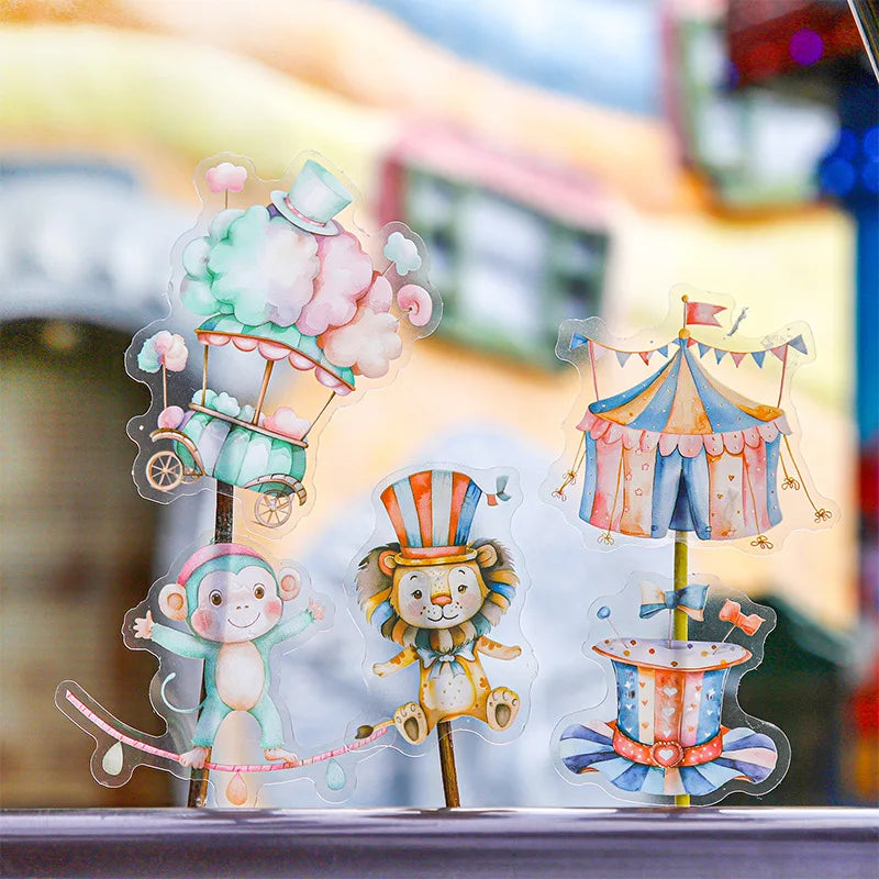 20 PET Stickers Per Pack Starlight Amusement Park Series 6 Cute DIY Decorative Stickers