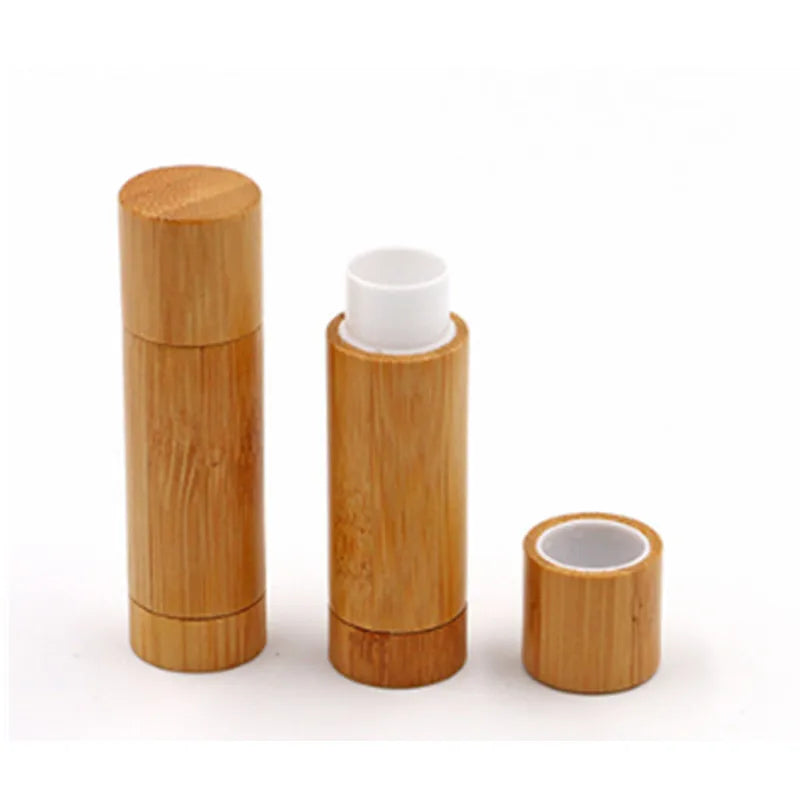 High Quality Eco-Friendly Bamboo Lip Balm Tubes Good Price Plastic Containers for Lipgloss & Lipstick Empty Makeup Storage