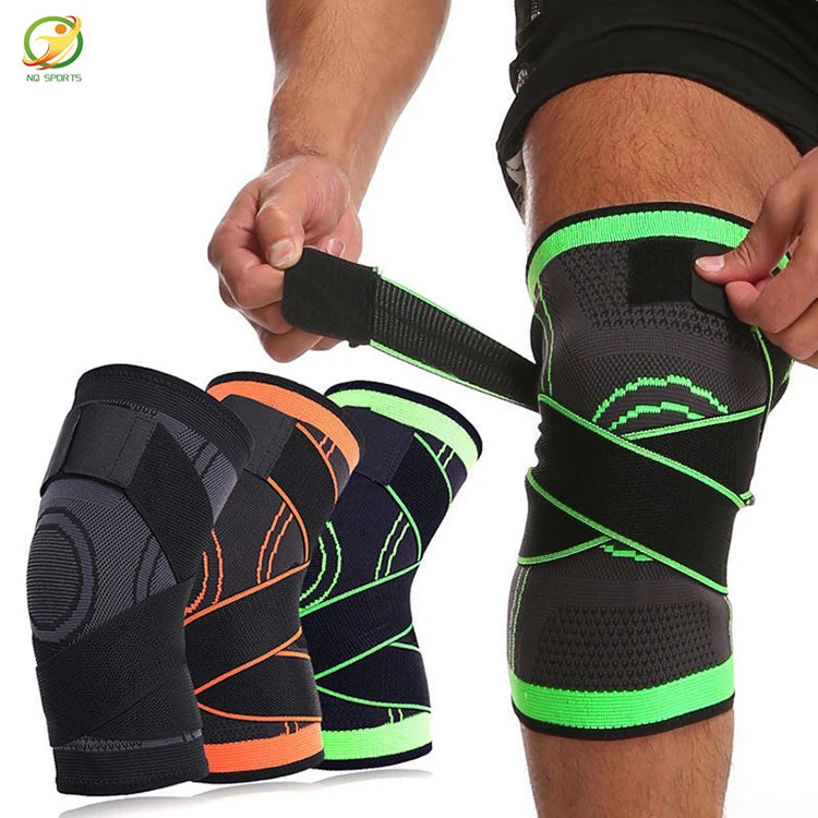 NQ SPORTS Hot Sell Brace Support Protector Gym Knee Yoga Fitness Volleyball Adjustable Neoprene Wraps Protective Knee Pad