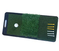 Hand-held Portable Rubber Golf Mat with Ambidextrous Design for Hitting Practice