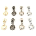 Meetee ZT915 5# Luggage Accessories Shoulder Bag Zip Puller Heart Shape Durable Replaceable Alloy Zipper Fitting Sliders