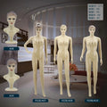 Hot Sale Plastic Full Body Big Bust Manikin Skin Color Female Headless Mannequin for Clothes Display
