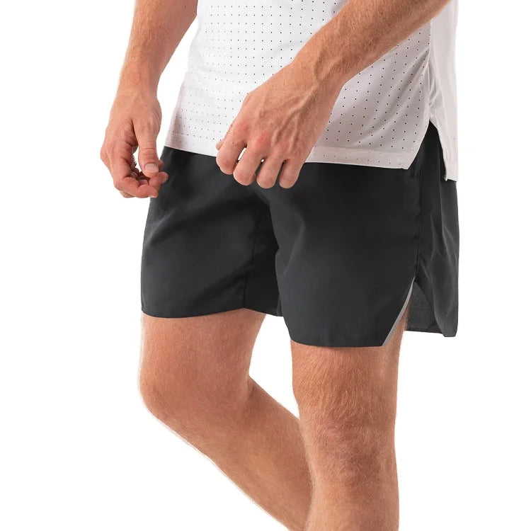 Factory  New Design Custom Breathable 100% Polyester Zipper Pocket Gym Sport Running Shorts for Men