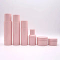 Wholesale Custom Logo 100ml 50ml Pink PET Plastic Cosmetic Skin Care Set Toner Lotion Bottle Cream Jar Pump Cap for Face Mask