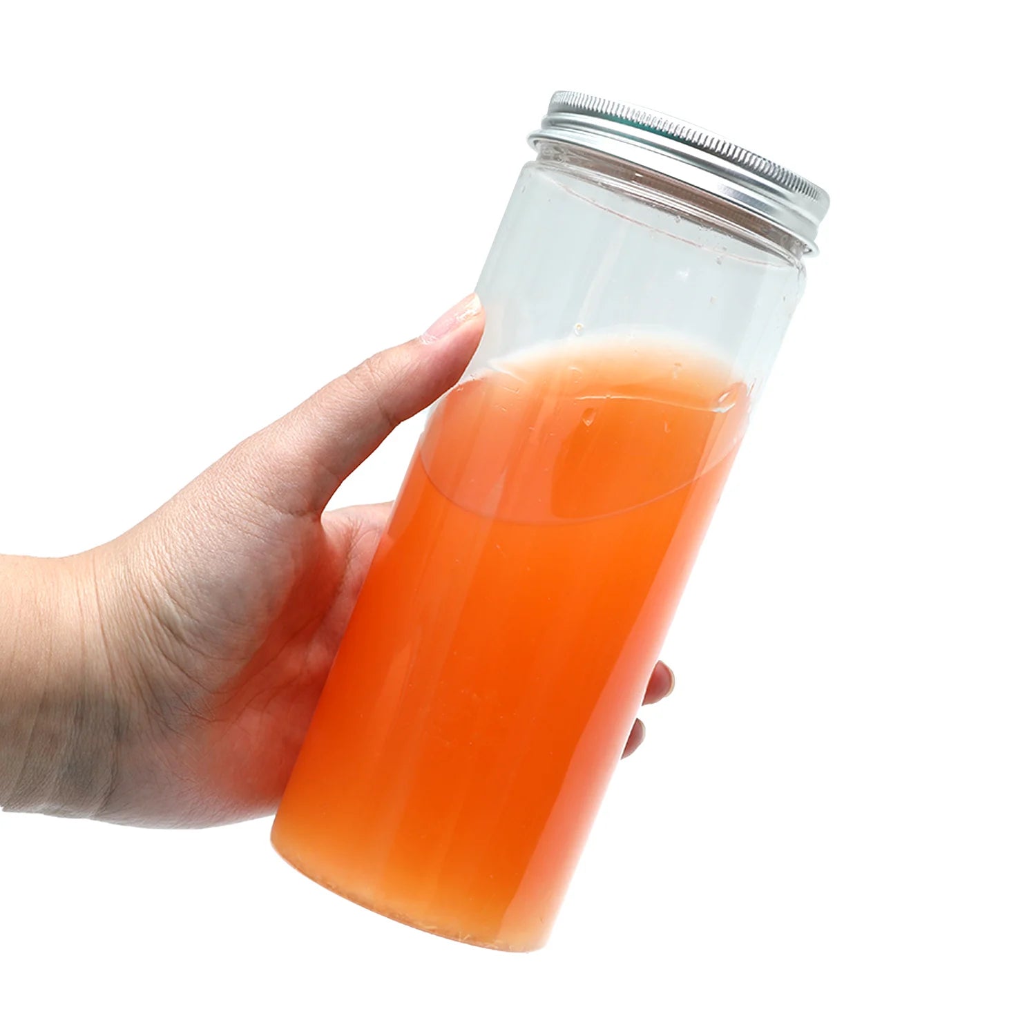 300ml 400ml 500ml Round Star Shape Disposable Beverage Bottle Plastic Juice Bottle With Aluminum Cap