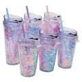 Tumblers Wholesale Bulk Plastic Colorful Cup 24Oz Double Wall Custom Skinny Acrylic Tumbler Gradient with Lid and Straw