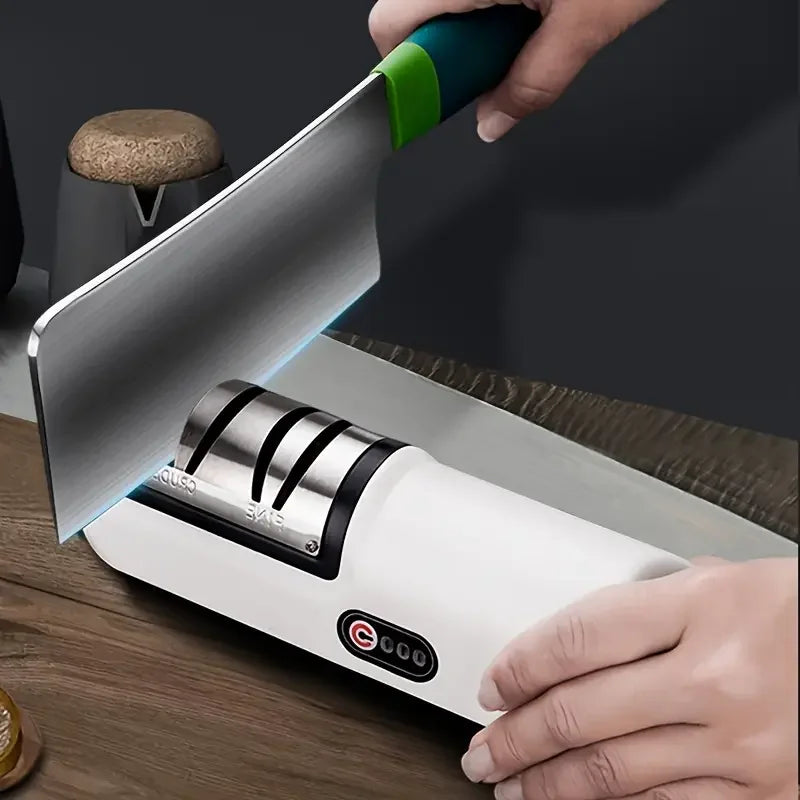 Household Professional Electric Knife Sharpener New Stainless Steel USB Rechargeable Electric Knife Sharpening Machine