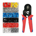 HSC8 6-4 Terminal Crimping Pliers Wire Stripper Crimper Ferrule Crimping Tool Pliers Set With 1200 Terminals Kit