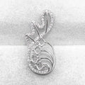 Sterling Silver 3*3mm Semi Mount Pendant Empty Frame Blank Support Setting S925 Base Holder Without Center Stone for DIY Inlay