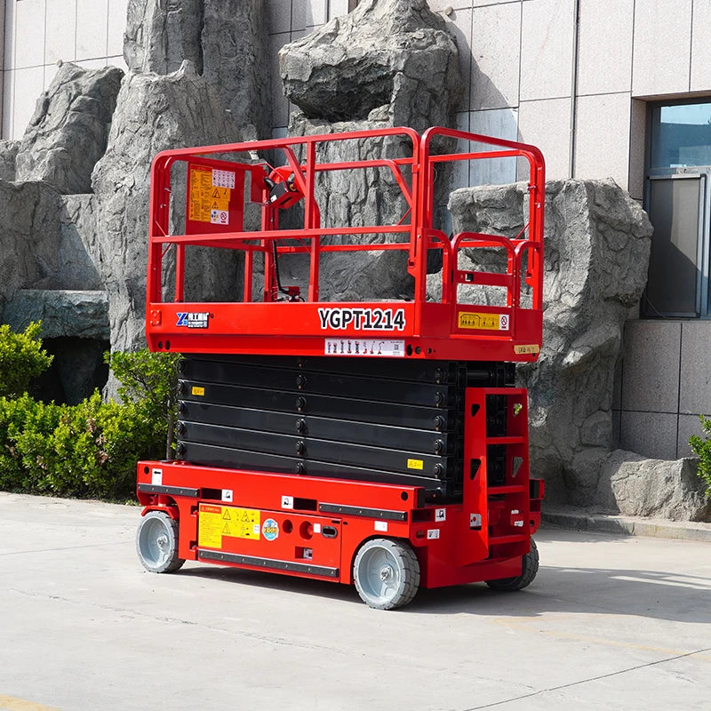 Small Aerial Mobile One Man Scissor Lift Self-driven Aerial Working Platforms Hydraulic Scissor Lifts 600kg 800kg Price