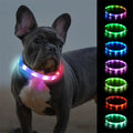 USB Rechargeable LED Dog Collar Night Safety Light Luminous Dog Collars for Night Walking USB Rechargeable LED Promotional Pet