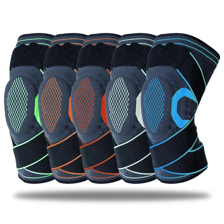 Compression Knee Sleeve  Knee Support With Side Stabilizers and Patella Pad for Sport