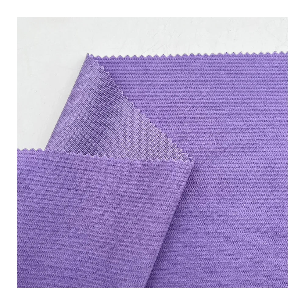 Wholesale Stock Velvet 100% Polyester Polyester Corduroy Fabric rainbow Stripe Knitted Corduroy Fabric