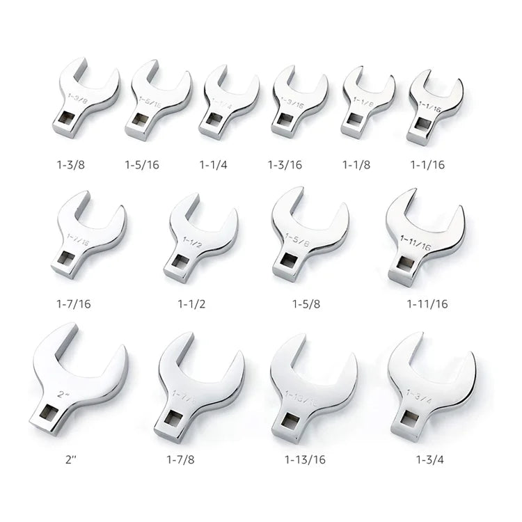 14pcs Durable Crow Foot Spanner Set in Popular Tool Box Hand-Power Source Customizable OEM Support 1-Year Warranty