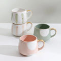 Solhui Ceramic Coffee Mug Breakfast Milk Mug Water Cup Home Office Drink Nordic Style Cup Irregular Rim