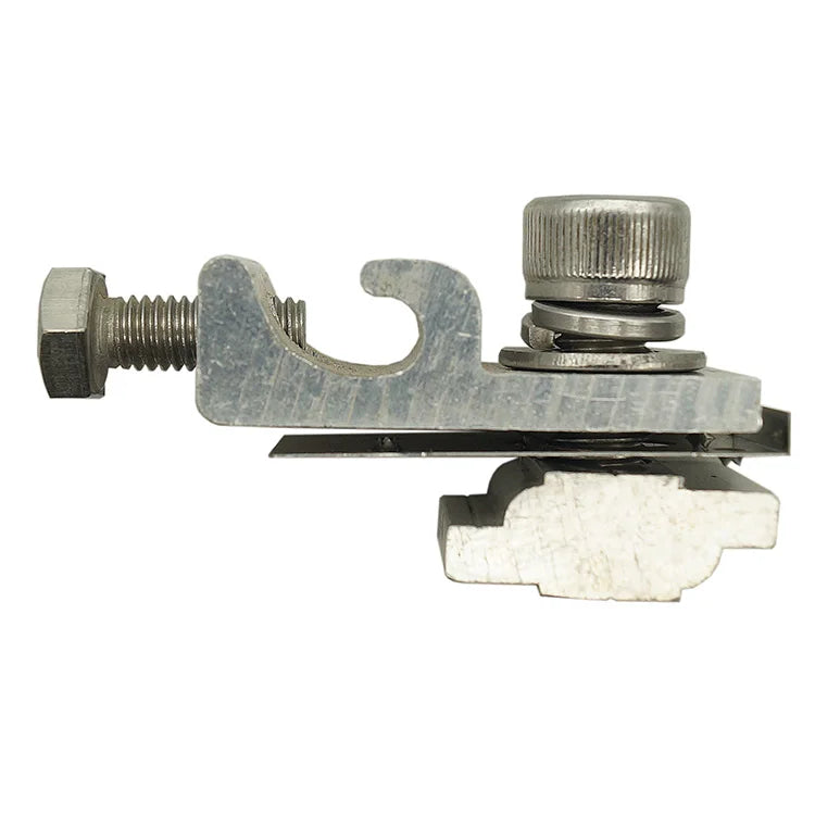 AL6005-T5+SUS304 Yuens OEM Reliability Solar End Mid Module Clamp With 20mm Pv Earthing Grounding Lug Washer Mount Clip Kit ISO/