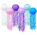 Eco-Friendly Blue Silk Lanterns for Christmas Party Supplies Handmade 12inch ROHS Certified Outdoor Wall Ceiling Decorations