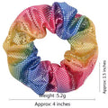 Wholesale New Design Women's Girls' 14-Color Laser Glitter Sequined 10cm Fashion Spandex Polyester Hair Scrunchies Daily Use