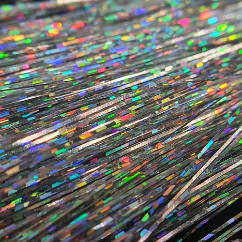 0.37mm Tinsel Ribbing Fishing Flies Reflective Flashy Tinsel Body Fly Tying Synthetic Materials Supplies Holographic Tinsel