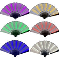 New Design Led Hand Fan Folding Light up Bamboo Decorative  Rave Flash Fan Paper Fans for Party