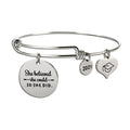 Customizable DIY Stainless Steel Bangle Bracelet Inspirational Student Fashion Wristbands Adjustable Expandable