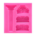 HY Greek Marble Pillars Bas Relief Retro Column European Pattern Chocolate Cake Decorative Baking Tool