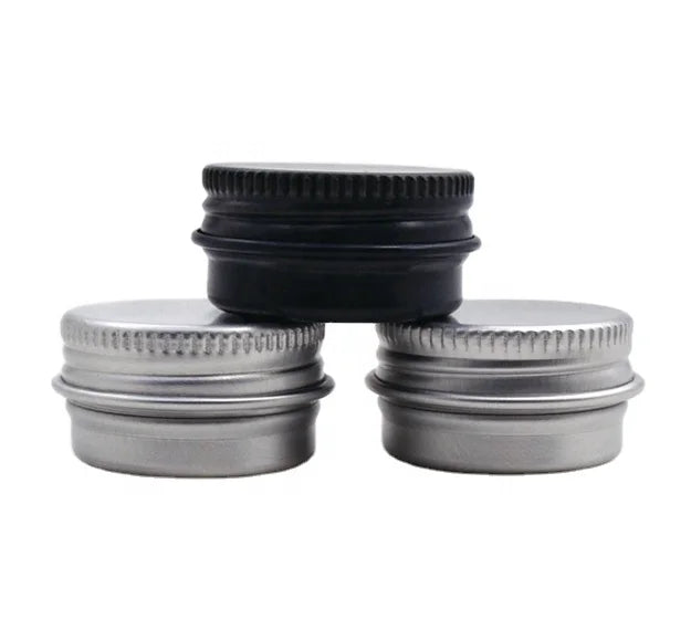 5ml 5g Food Safe Aluminum Tins & Cans with Threaded Screw Top Cover for Skin Care & Face Cream Airtight Cosmetic Containers