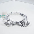 New Bow Elastic Headband Fashion Flower Printed Hair Bands Women Retro Rabbit Ears Hair Accessories