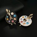 Colorful New Draw Palette Creative Rhinestone Lapel Enamel Pins 2 Colors Available Suit Accessories