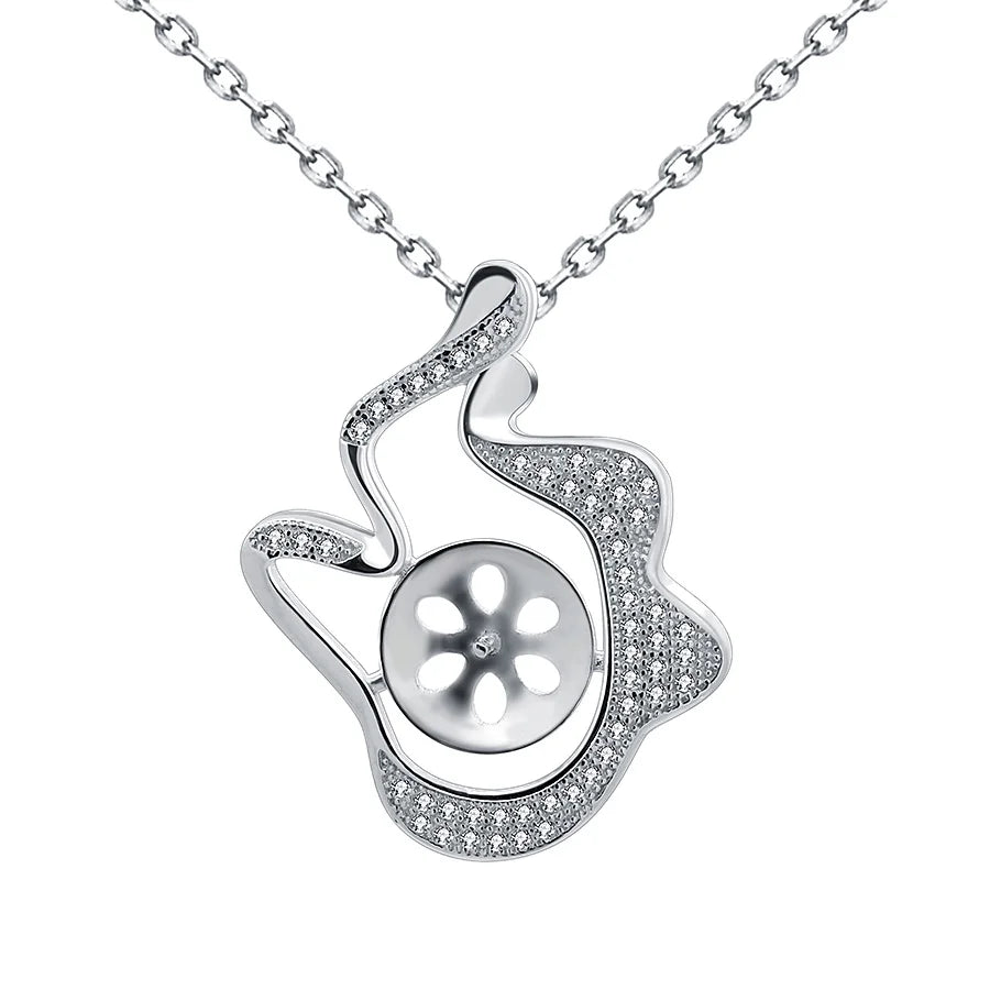 Wholesale Natural Stone Fresh Water Pearl Mount Sterling Silver Pearl Cage Pendant Suppliers